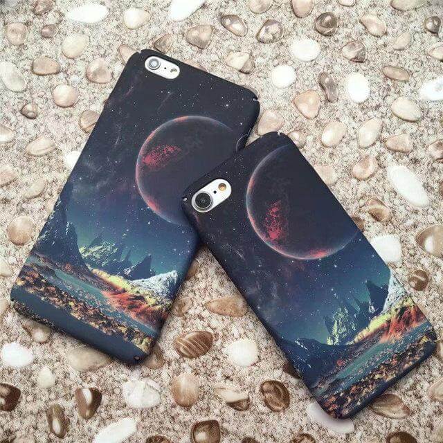 Luminous Stars Moon Slim Hard Phone Cases For Iphone Models - Image 2