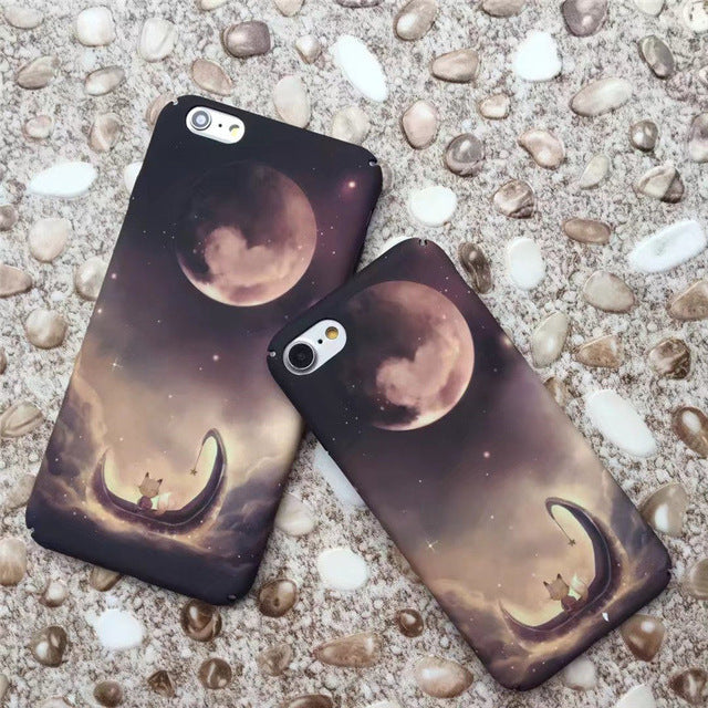 Luminous Stars Moon Slim Hard Phone Cases For Iphone Models - Image 4