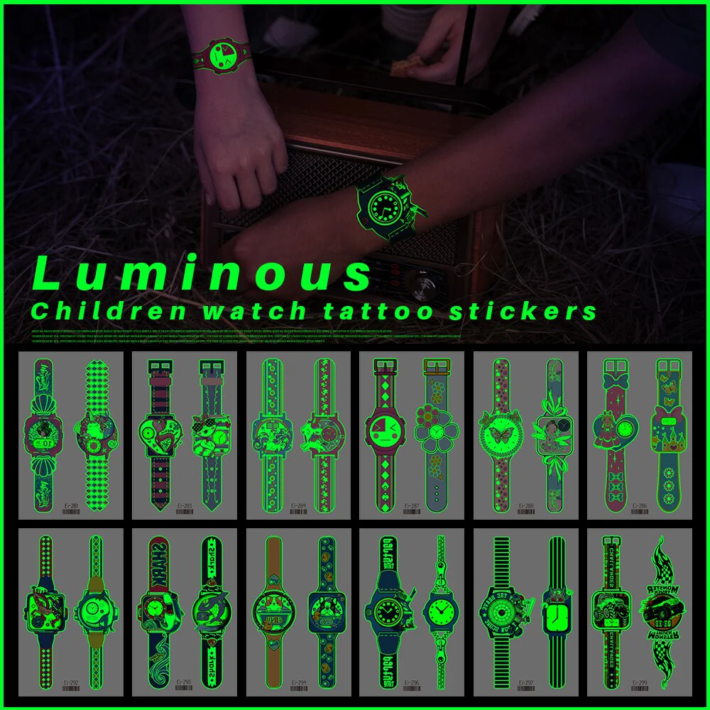 Luminous Temporary Tattoo Watch Sticker - Image 6