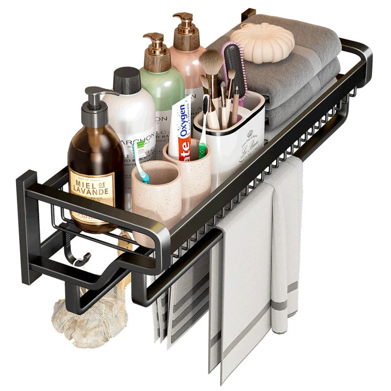 Luxe Wall-Mounted Towel Station Bathroom Organizer - Image 3