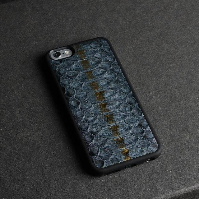Luxury 3D Natural Python Skin Leather Cases for Iphone Models - Image 3