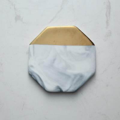 Luxury European Style Marble Stripes Ceramic Coaster - Image 5