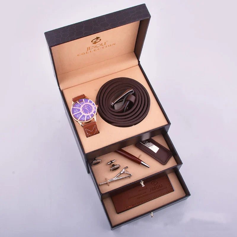 Luxury Fashion Leather Business Men Gift Set - Image 7