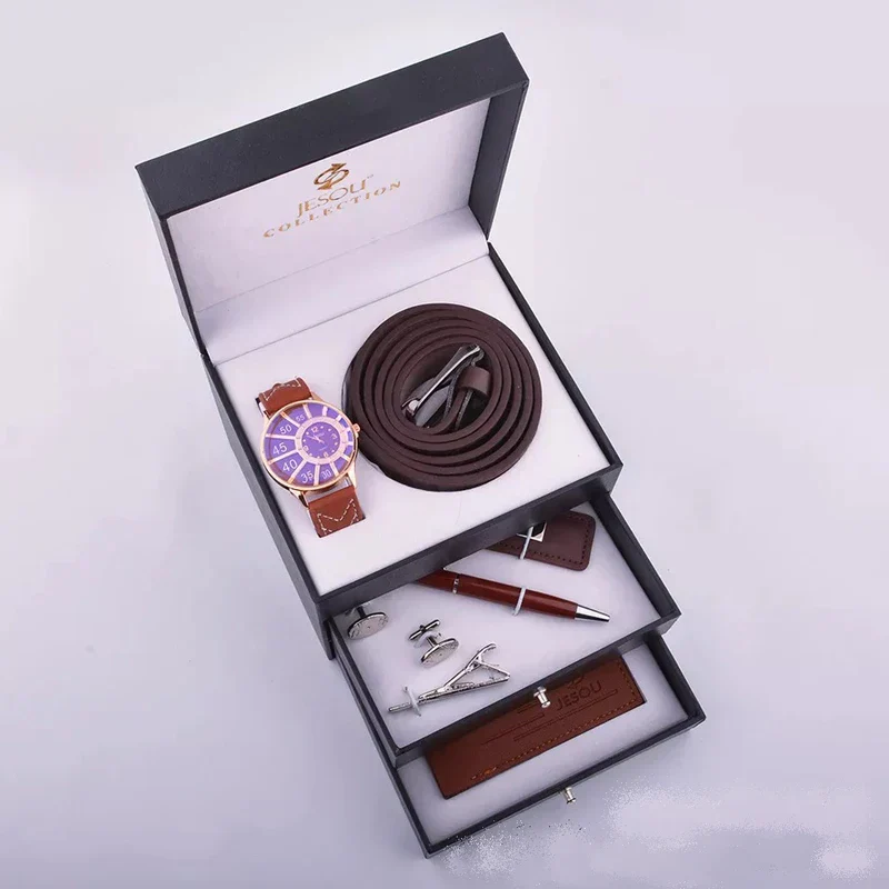 Luxury Fashion Leather Business Men Gift Set - Image 8