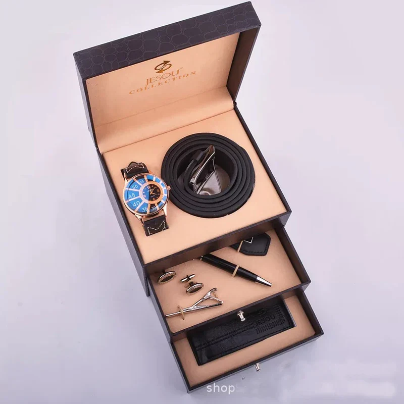 Luxury Fashion Leather Business Men Gift Set - Image 9