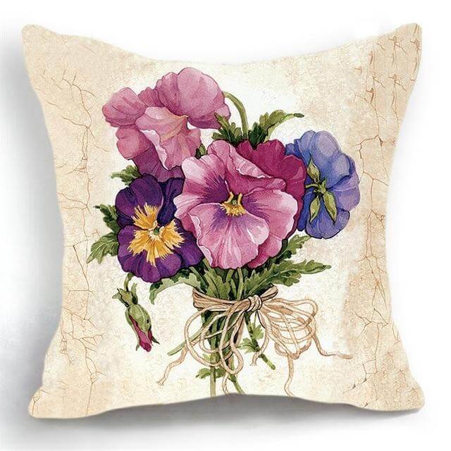 Luxury Flower Vase Cushion Cover Pillowcase - Image 2