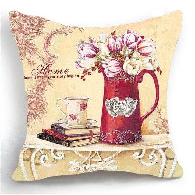 Luxury Flower Vase Cushion Cover Pillowcase - Image 3