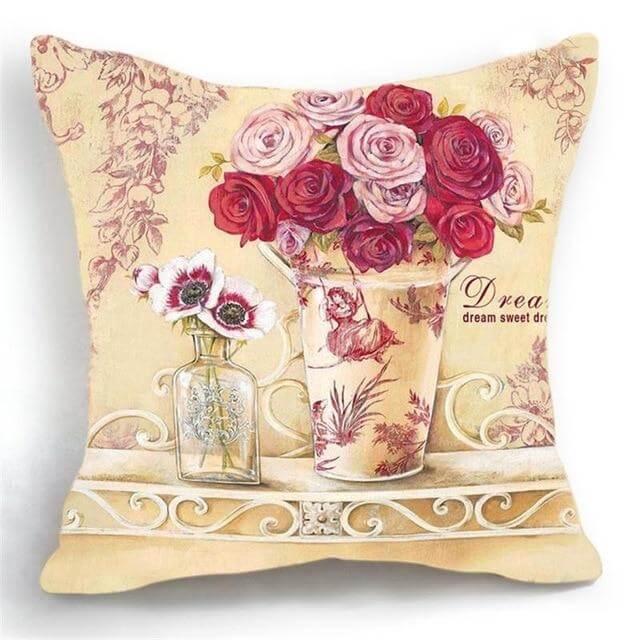 Luxury Flower Vase Cushion Cover Pillowcase - Image 4