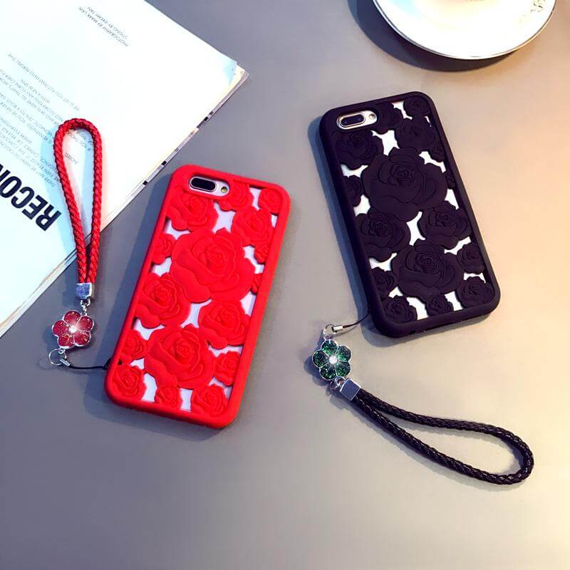 Luxury Hollow Out Rose Soft Silicone Iphone Case - Image 3