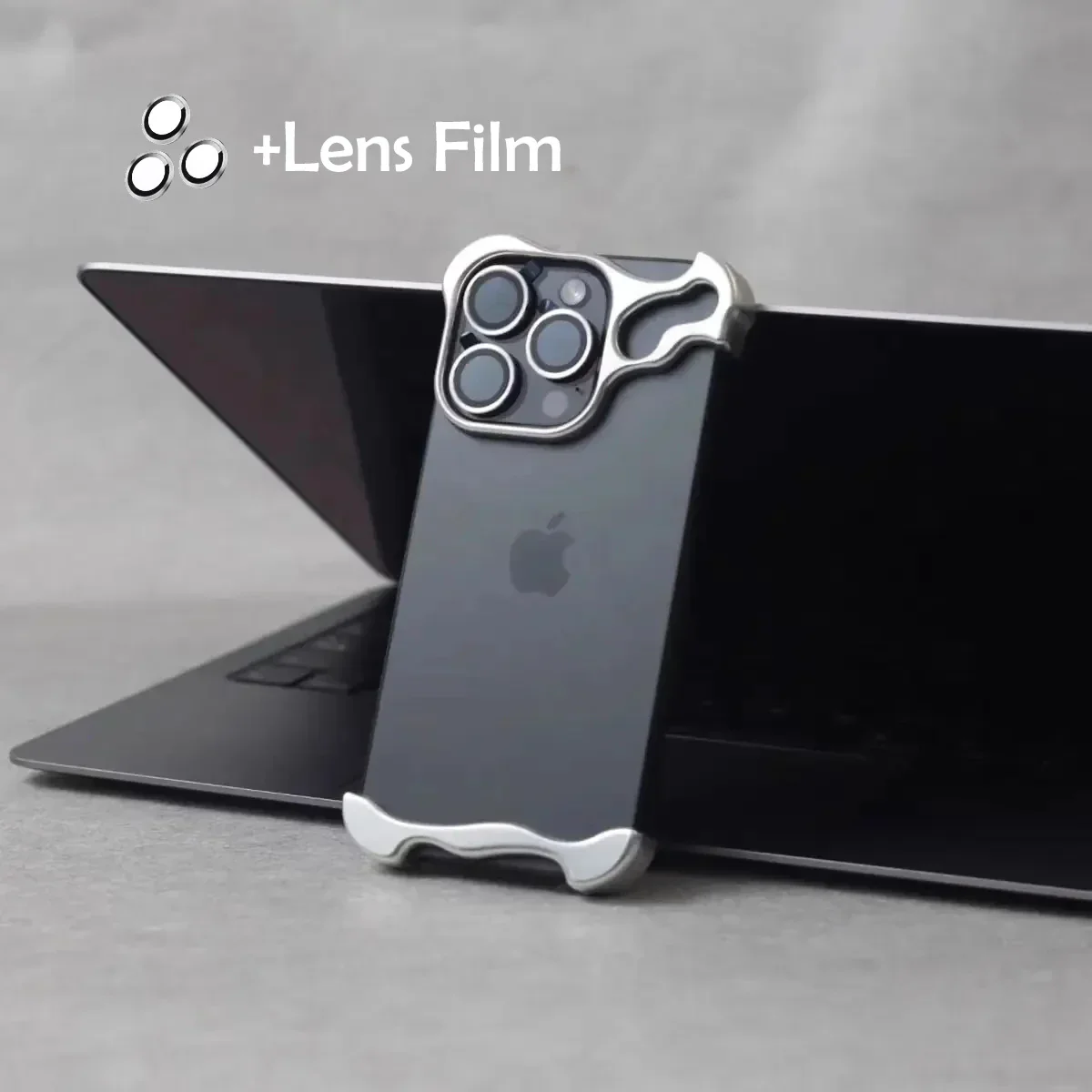 Luxury Irregular Metal Bumper Phone Case - Image 2