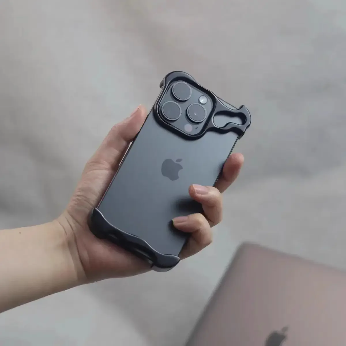 Luxury Irregular Metal Bumper Phone Case - Image 3