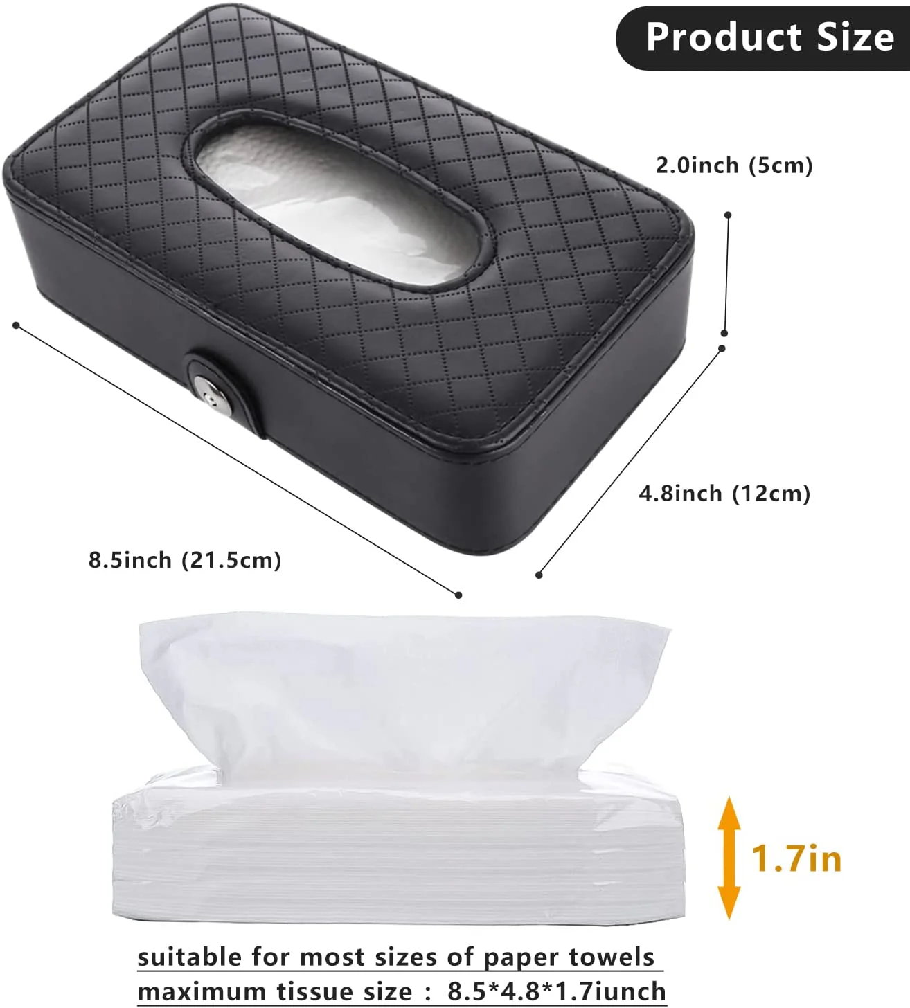 Luxury Leather Hanging Car Tissue Box - Image 8