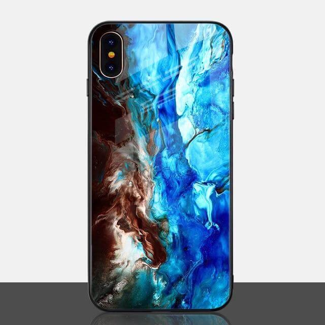 Luxury Marble Glass Agate Soft Edge Iphone Cases - Image 15
