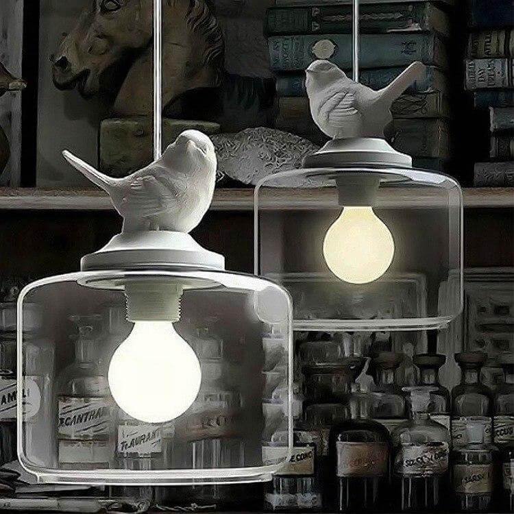 Luxury Modern Glass Shade Creative Bird Chandelier Lamp - Image 2
