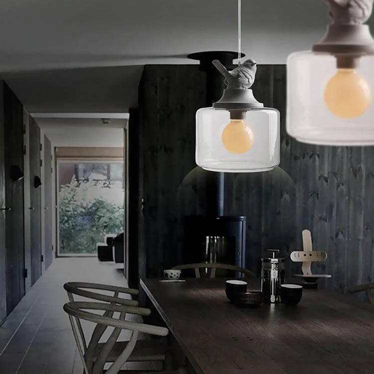 Luxury Modern Glass Shade Creative Bird Chandelier Lamp - Image 4