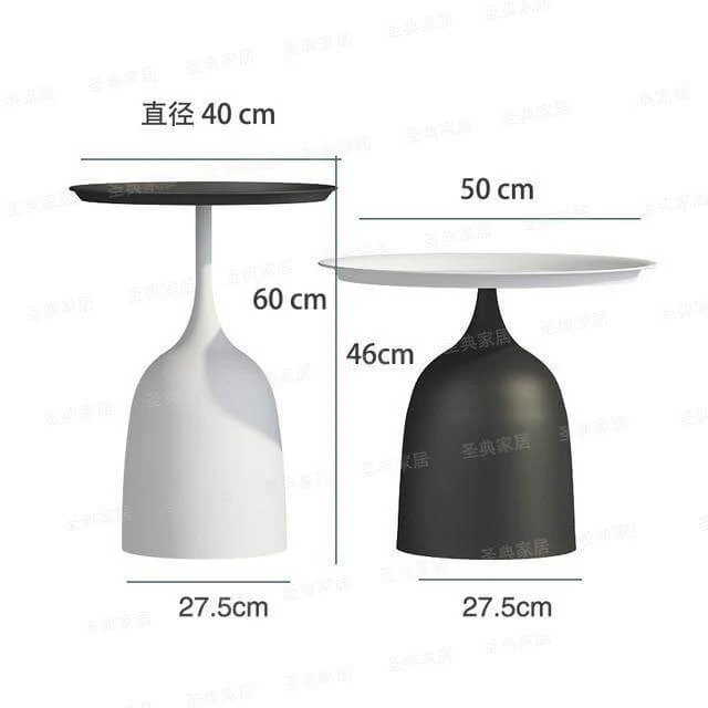 luxury Nordic Iron Metal Bracket Light Side Table - Image 15