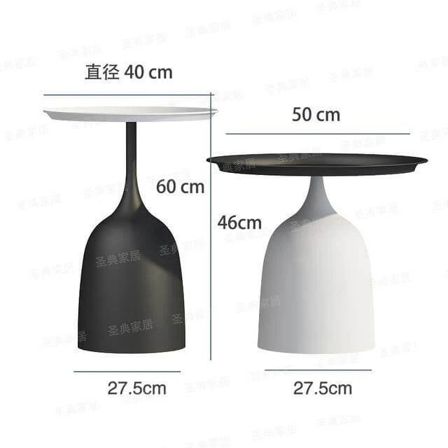 luxury Nordic Iron Metal Bracket Light Side Table - Image 8