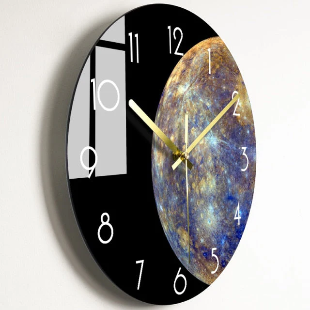 Luxury Nordic Universe Silent Wall Clock - Image 12