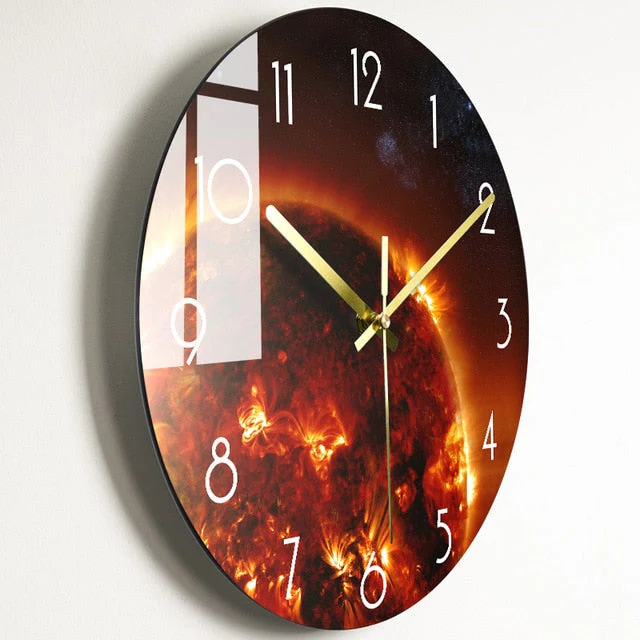 Luxury Nordic Universe Silent Wall Clock - Image 4