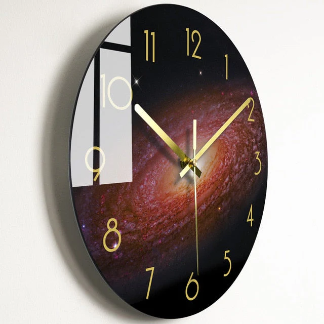 Luxury Nordic Universe Silent Wall Clock - Image 6