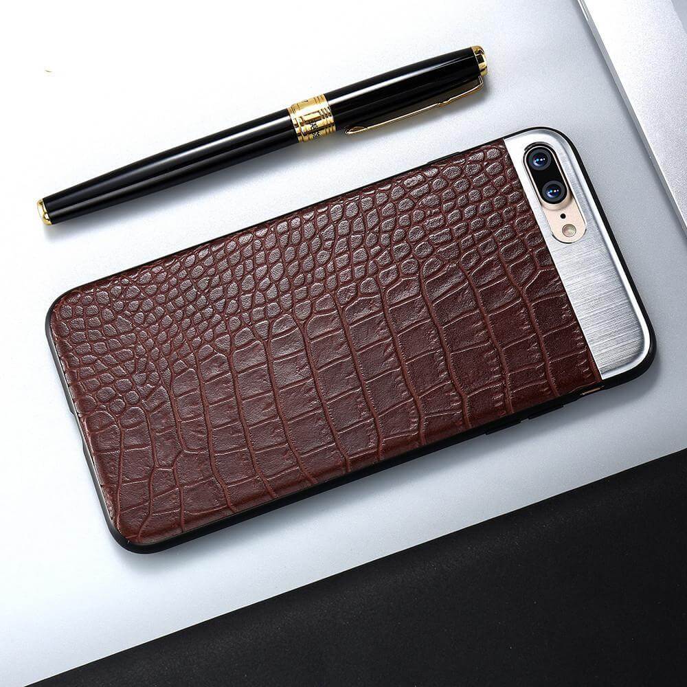 Luxury Protection iPhone 6&7 Case Metal Leather Case - Image 2
