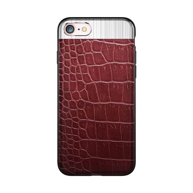Luxury Protection iPhone 6&7 Case Metal Leather Case - Image 3