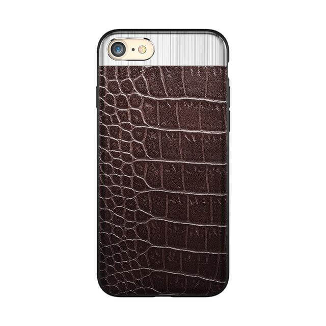 Luxury Protection iPhone 6&7 Case Metal Leather Case - Image 5