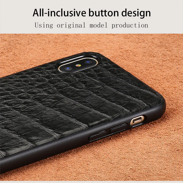 Luxury Real Crocodile Leather Case For Iphone Models - Image 2