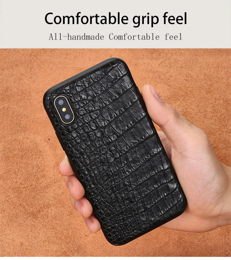 Luxury Real Crocodile Leather Case For Iphone Models - Image 8