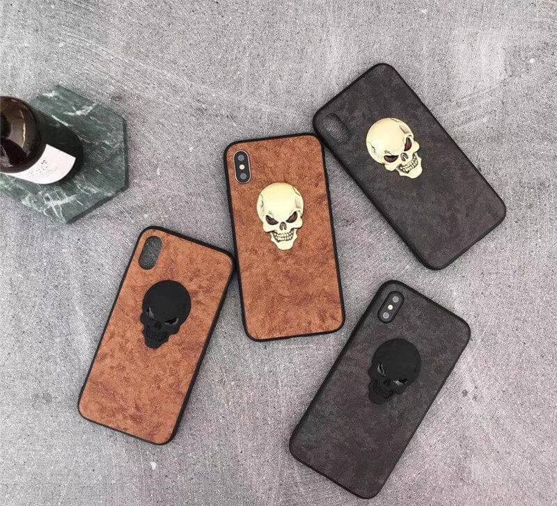 Luxury Real Leather Skull Iphone Cases - Image 2