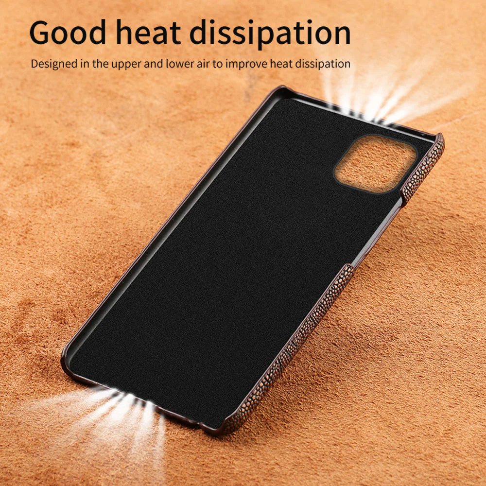 Luxury Real Ostrich Shock-Protection Breathable iPhone Cases - Image 4