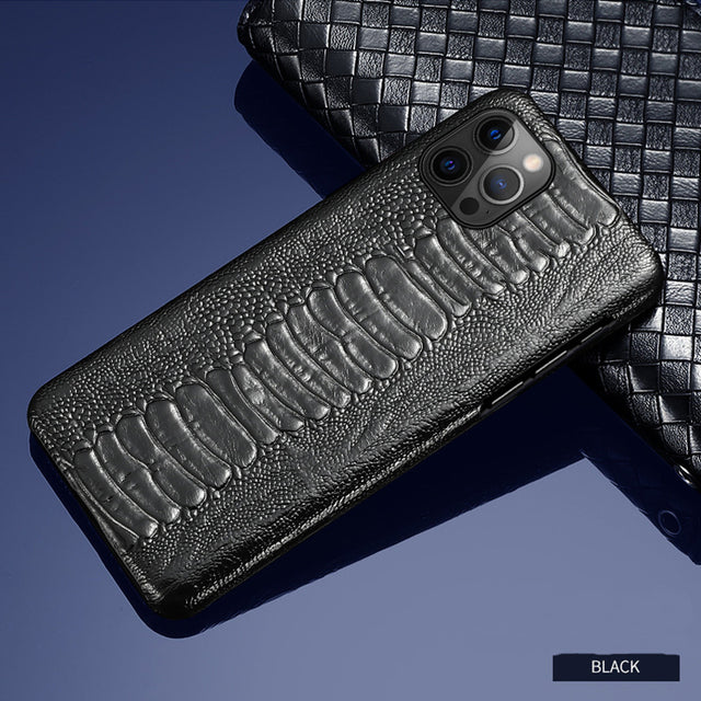 Luxury Real Ostrich Shock-Protection Breathable iPhone Cases - Image 5