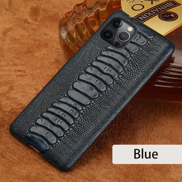 Luxury Real Ostrich Shock-Protection Breathable iPhone Cases - Image 6