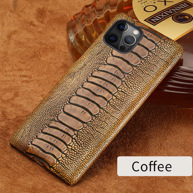 Luxury Real Ostrich Shock-Protection Breathable iPhone Cases - Image 8
