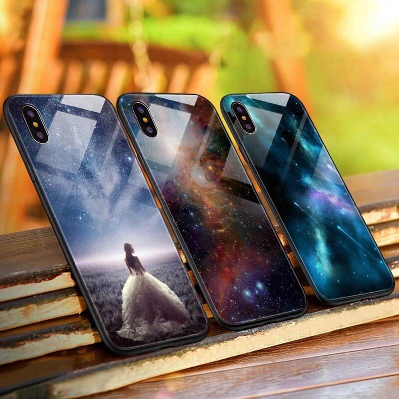 Luxury Space Silicone Glass Anti Slip Iphone Cases - Image 15