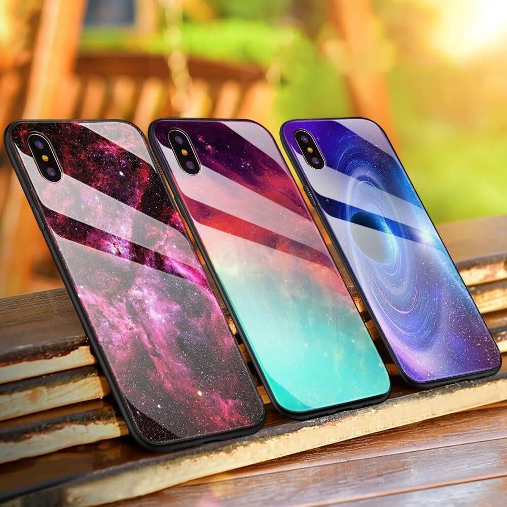 Luxury Space Silicone Glass Anti Slip Iphone Cases - Image 19