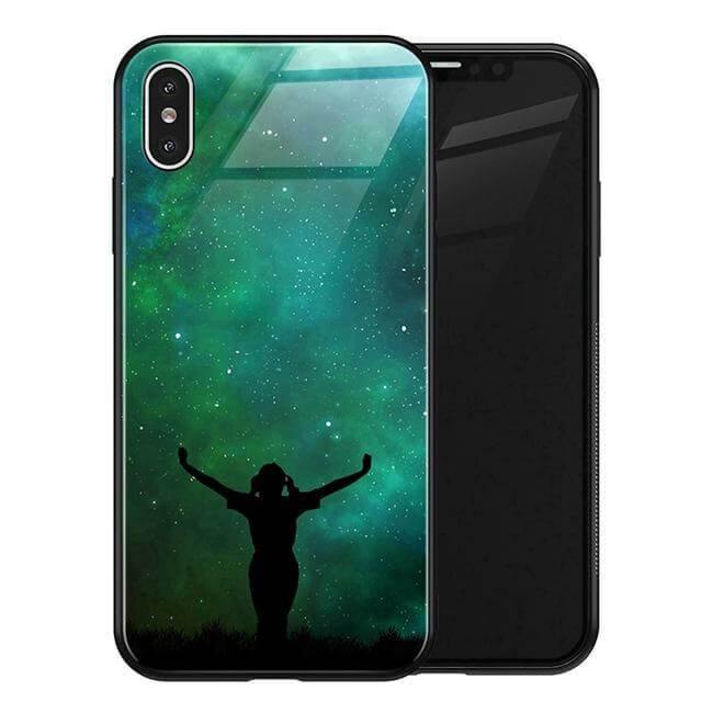 Luxury Space Silicone Glass Anti Slip Iphone Cases - Image 23
