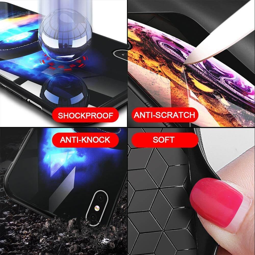 Luxury Space Silicone Glass Anti Slip Iphone Cases - Image 28