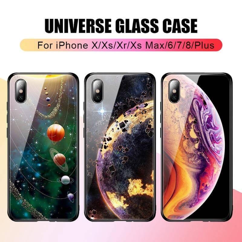 Luxury Space Silicone Glass Anti Slip Iphone Cases - Image 32