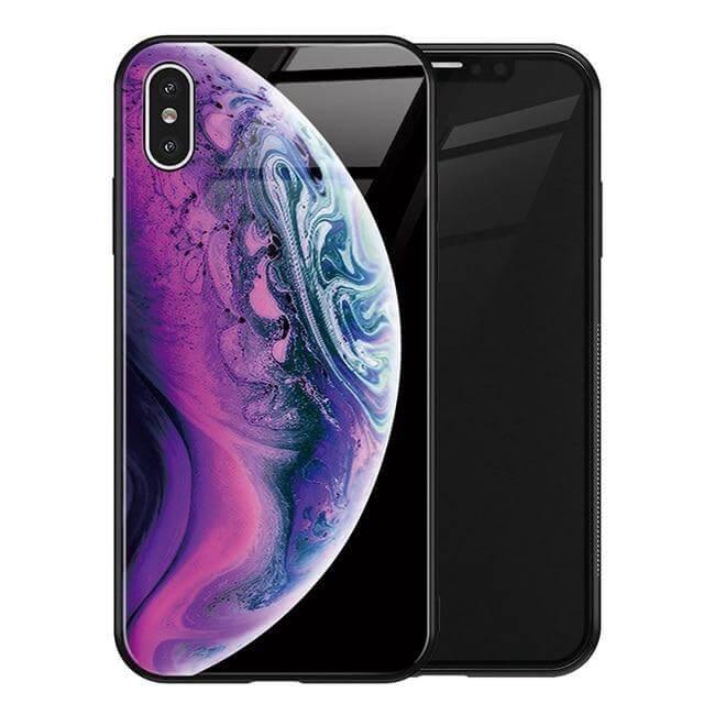 Luxury Space Silicone Glass Anti Slip Iphone Cases - Image 35