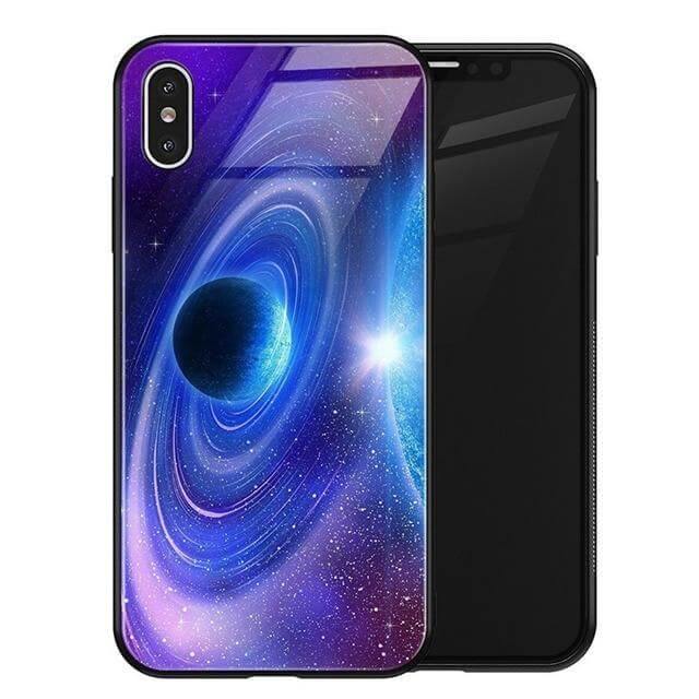 Luxury Space Silicone Glass Anti Slip Iphone Cases - Image 4