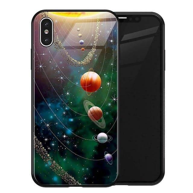 Luxury Space Silicone Glass Anti Slip Iphone Cases - Image 5