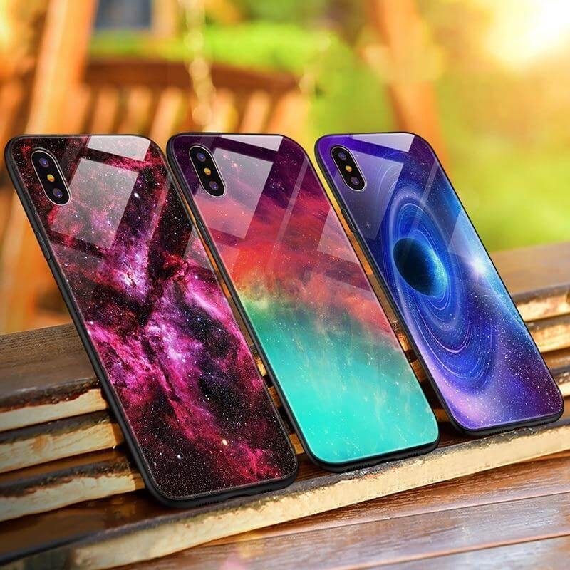 Luxury Space Silicone Glass Anti Slip Iphone Cases - Image 8