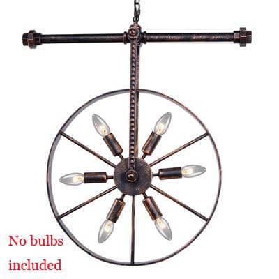 Luxury Wheel Loft Style Vintage Hanging Light Lamps - Image 2