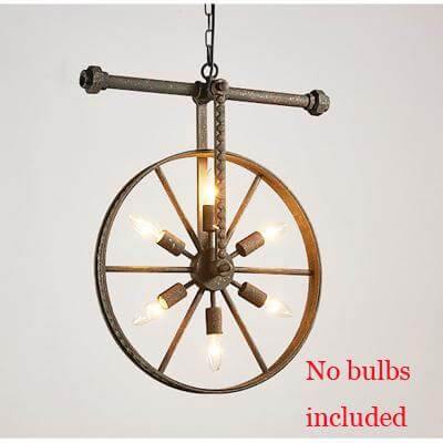 Luxury Wheel Loft Style Vintage Hanging Light Lamps - Image 3