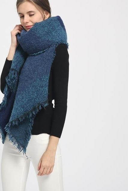 Luxury Women's Shawls Winter Warm Scarf - Image 3