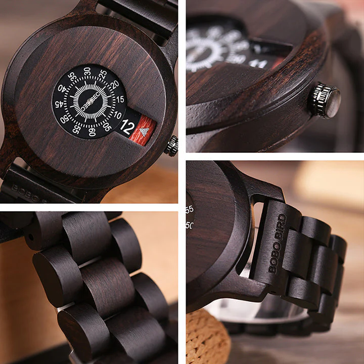 Luxury Wooden Simple Quartz Men Watch - Image 9