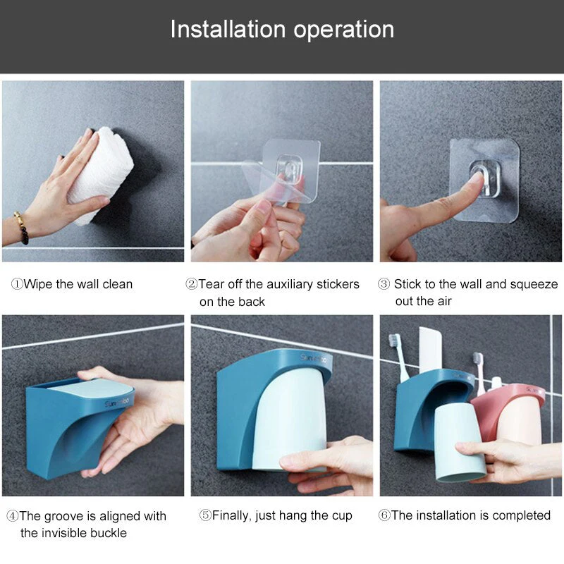 Magnetic Bathroom Toothbrush Holder - Image 8