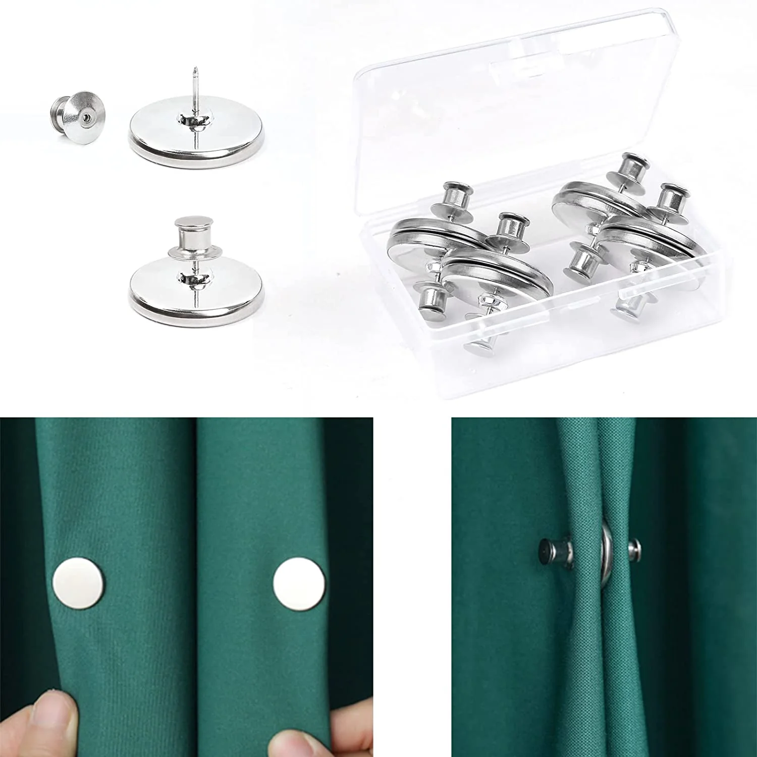 Magnetic Curtain Holder Clip Set - Image 2