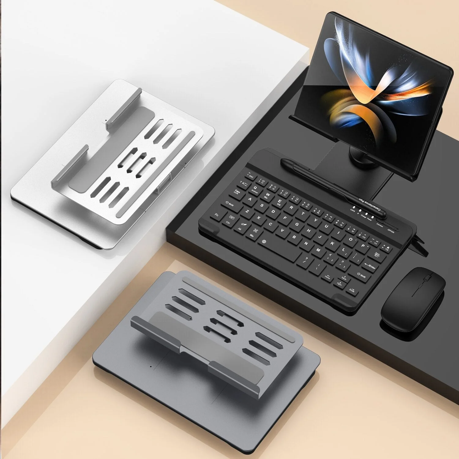 Magnetic Foldable Wireless Pro Keyboard Tablet Holder - Image 4